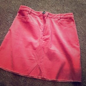 Pink mini skirt
